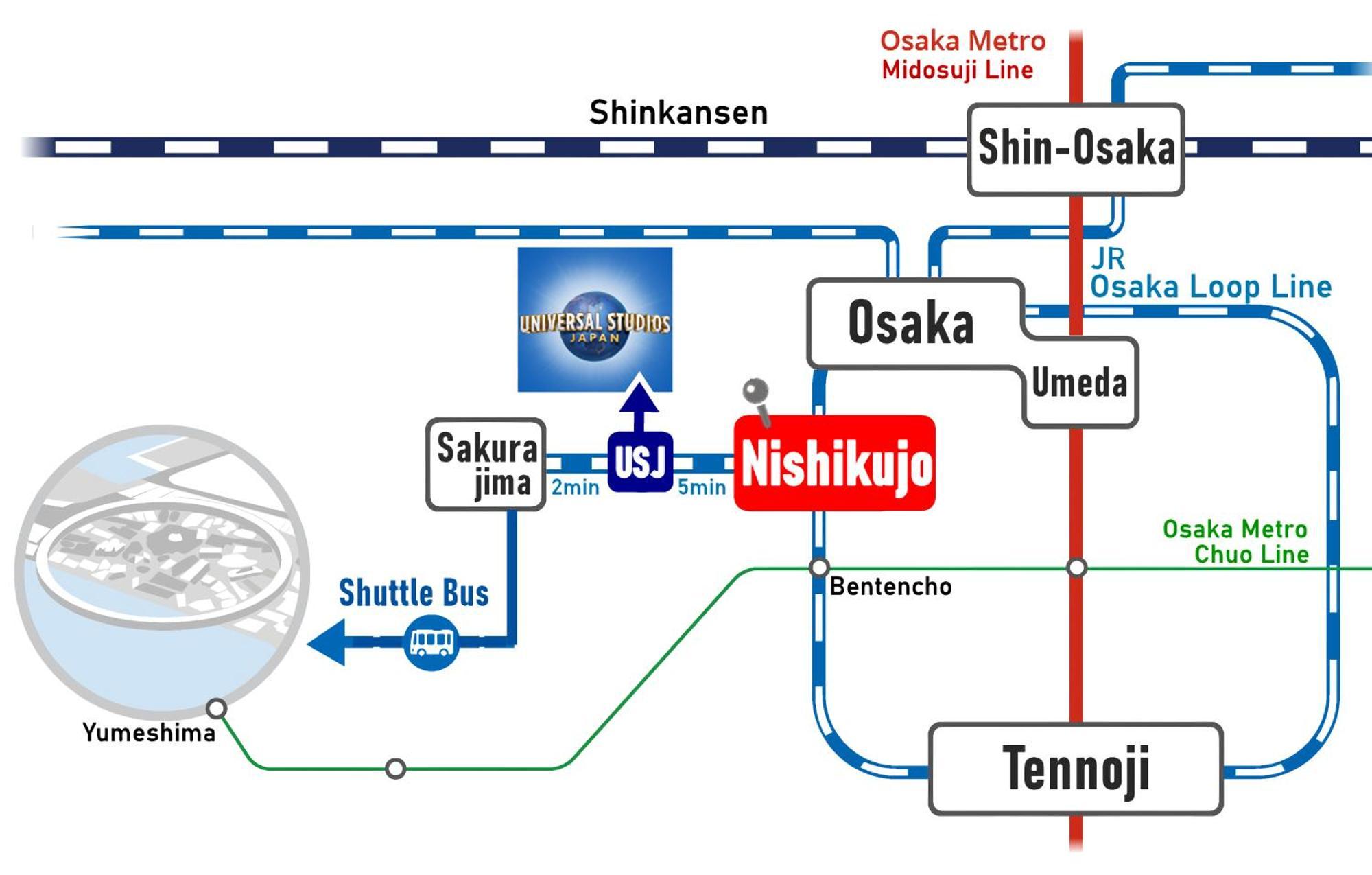 Usj 2 Stops, Umeda&Dotonbori 8Mins, Ninja Style Sv1 Oszaka Kültér fotó